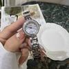 Steel Belt Watch 9676B Women'S Watch With Diamond Shell Surface Small Gold Watch