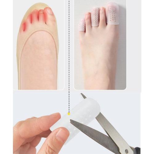 Natiform Finger Socks (5 Pairs, 10 Pack) Protective Toe Caps for Big Toe and Pinky Toe, Prevents Blisters and Toe Nails