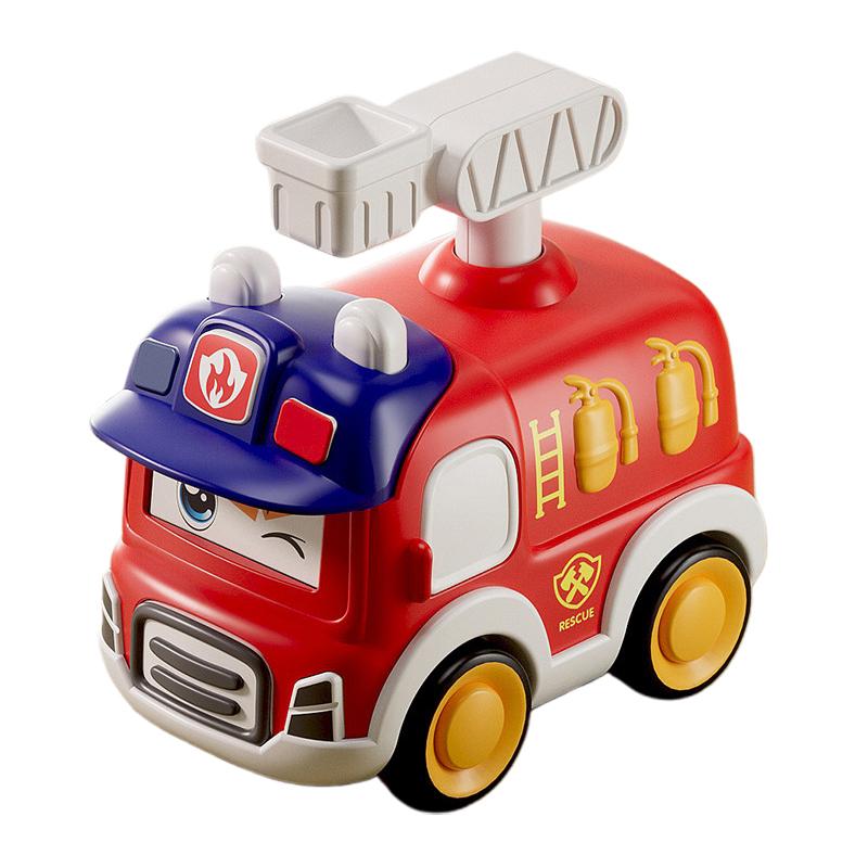 Toddler Press And Go Vehicle Cartoon Baby Mini Ambulance Police Car Fire Truck Excavator Model Gift For Kids Toys