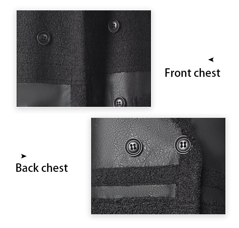 2024 Women's Mid-Length Reversible Patchwork Leather-Fur Jacket