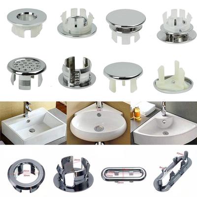 Bathroom Ceramic Basin Sink Overflow Spare Cover Chrome Trim