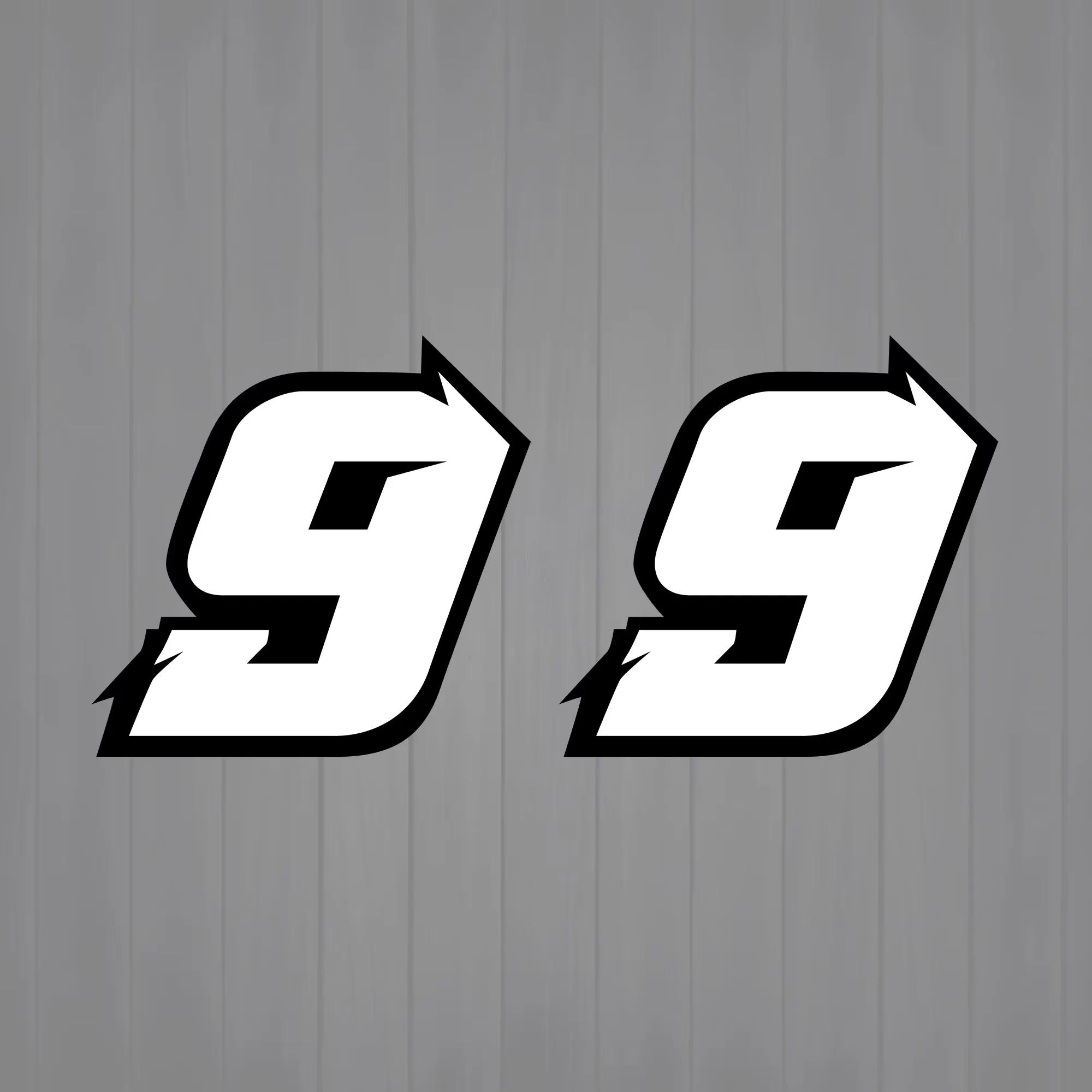 

ISGTDRM 2PCS Motorcycle Racing Arabic Numbers Stickers DIY Refit Reflective Rainbow Sticker Number Helmet Car Styling 3D Decals Height 5cm