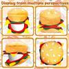 Whimsical Cotton Hamburger Headwear Themed Party Photo Props Costume Decors For Roleplay Event Family Bonding Activity