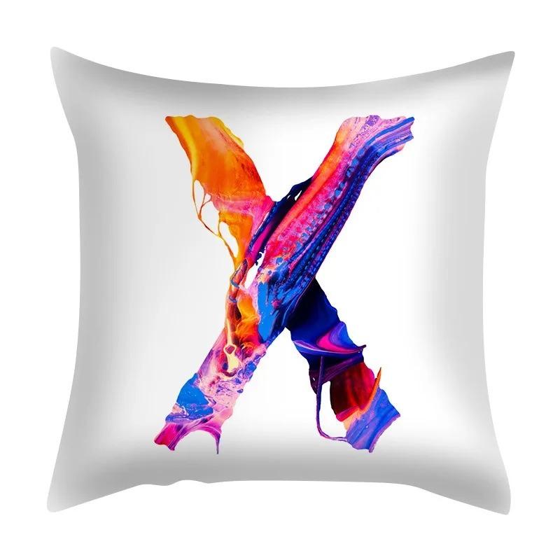 Colorful Creative Letter Decorative Pillowcase Living Room Office Home Pillowcase Car Ornaments