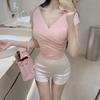 Korean Fashionista Feminine High-Waist Bodycon Casual Shorts