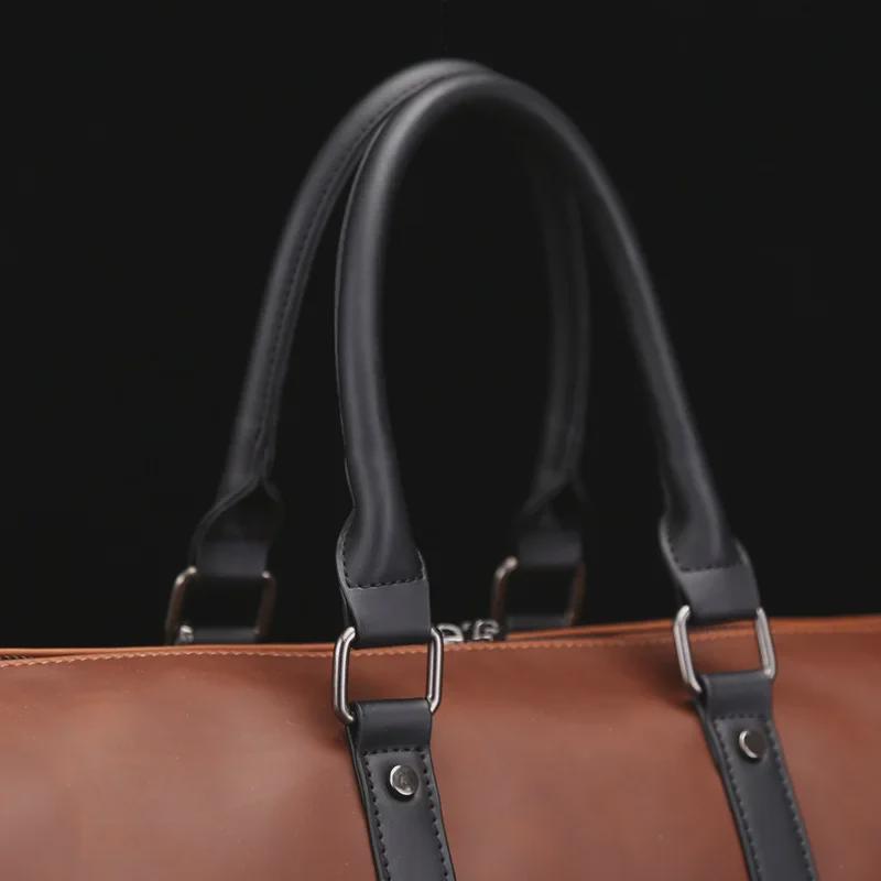 Geantă de călătorie Retro Crossbody din piele Crazy Horse de capacitate mare pentru bărbați