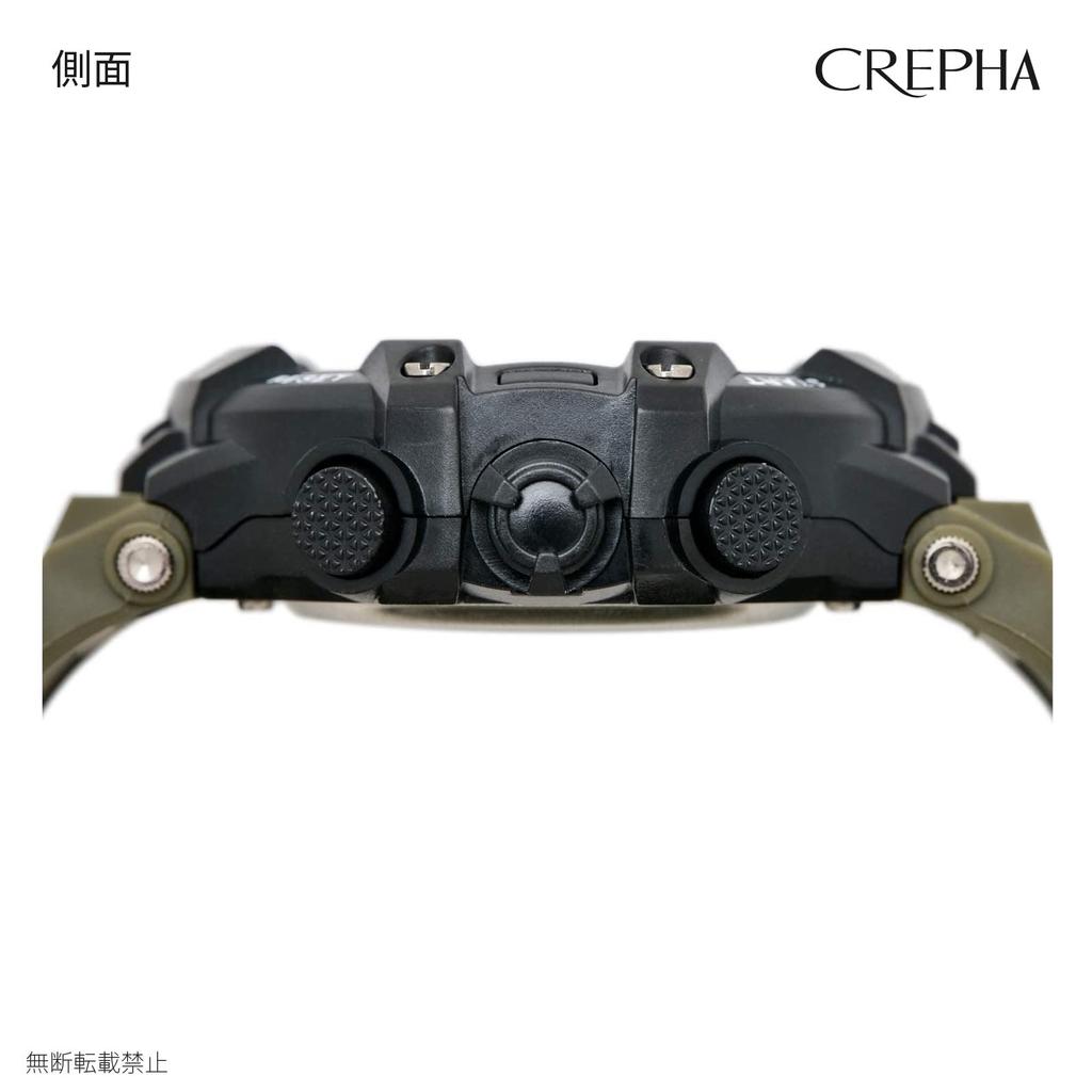 CREPHA TELVA Digital Water Resistant To 5 Large Urethane Watch, Multi-Function, ATM, Stopwatch, Display, Strap, Khaki, Men's, Sports, TE-D281-KH