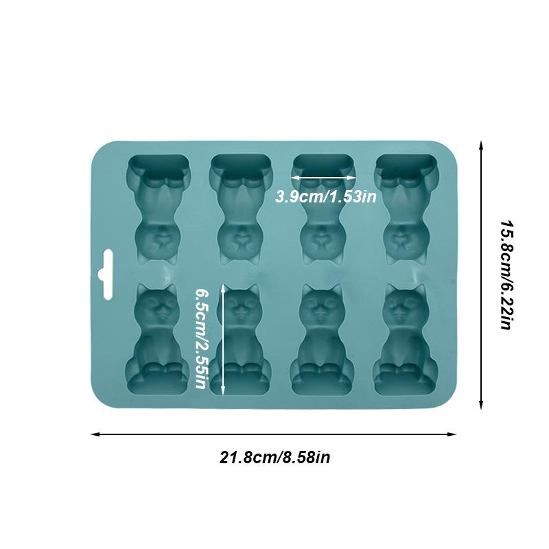 1pc Silicone Cat Ice Mold Tray Diy Easy Release Flexible Ice Cube Maker for Cocktail Silicone Ice Cube Tray for Whiskey