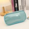 Japanese Cream Color Pencil Case Large Capacity Stationery Bag For Students Or Office Use