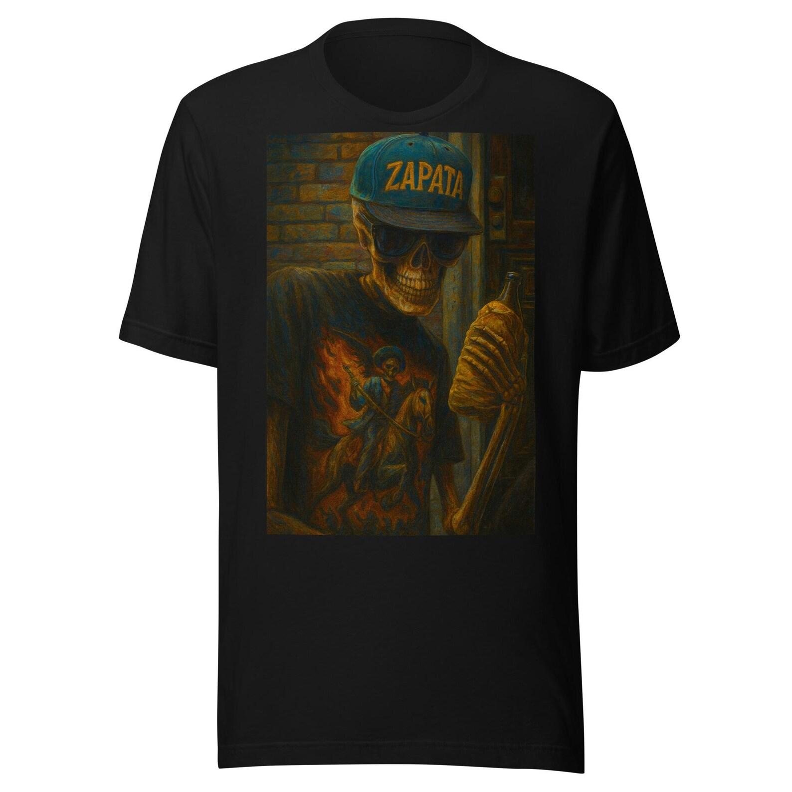 Zapata Chicano Skull Street Art Unisex t-shirt 4XL