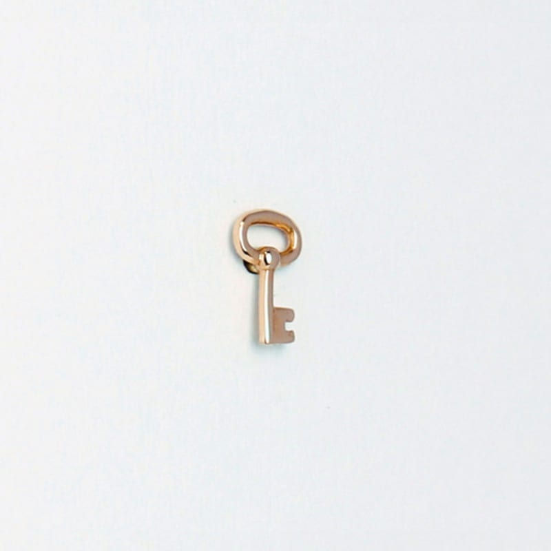 Less Is More 14K Gold Key Earring & Piercing