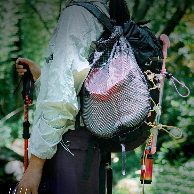 Outdoor Backpack Expand Kangaroo Pocket, Multifunctional Detachable Shoe Storage Bag, Hiking Climbing Backpack External Accessor