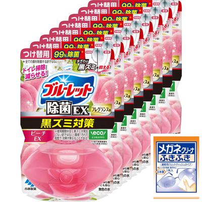 Bluelet Liquid Disinfectant EX Fragrance Peach EX Scent X 8 Toilet Toilet Removes Toilet Air Freshener [Bulk Purchase] Refill, (Bonus Included)