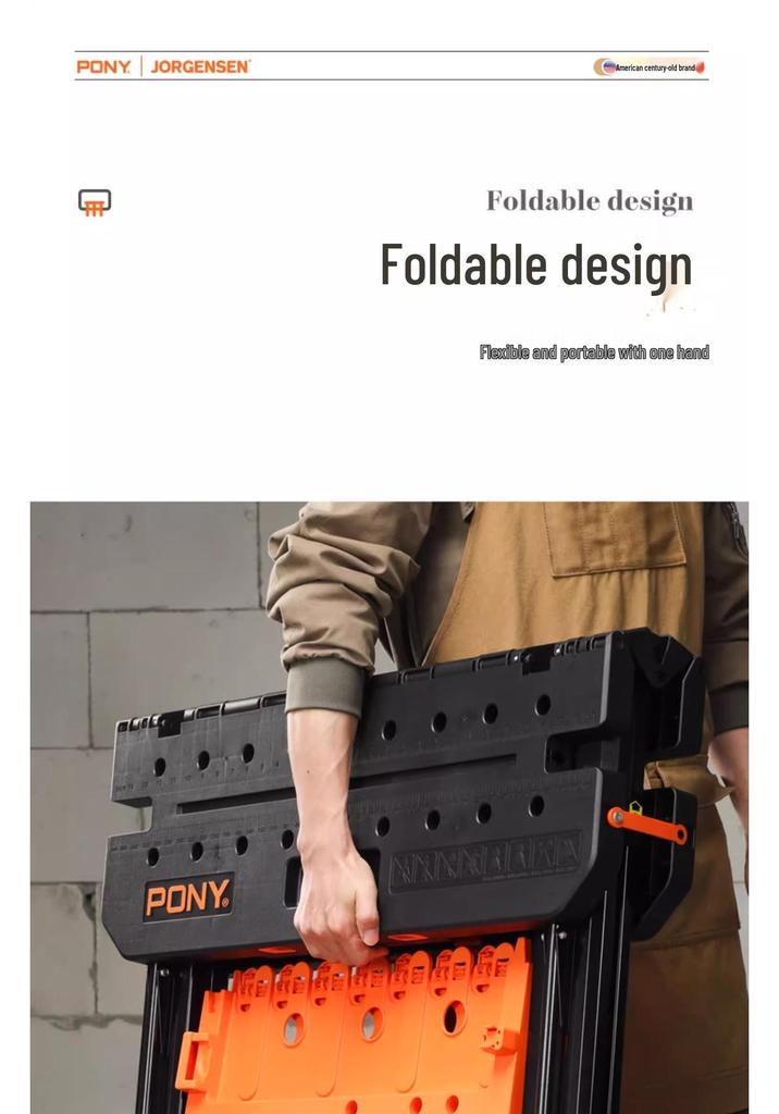 US PONY Folding Woodworking Workbench: Portable, Multifunctional Lifting Table for DIY and Handmade Projects.