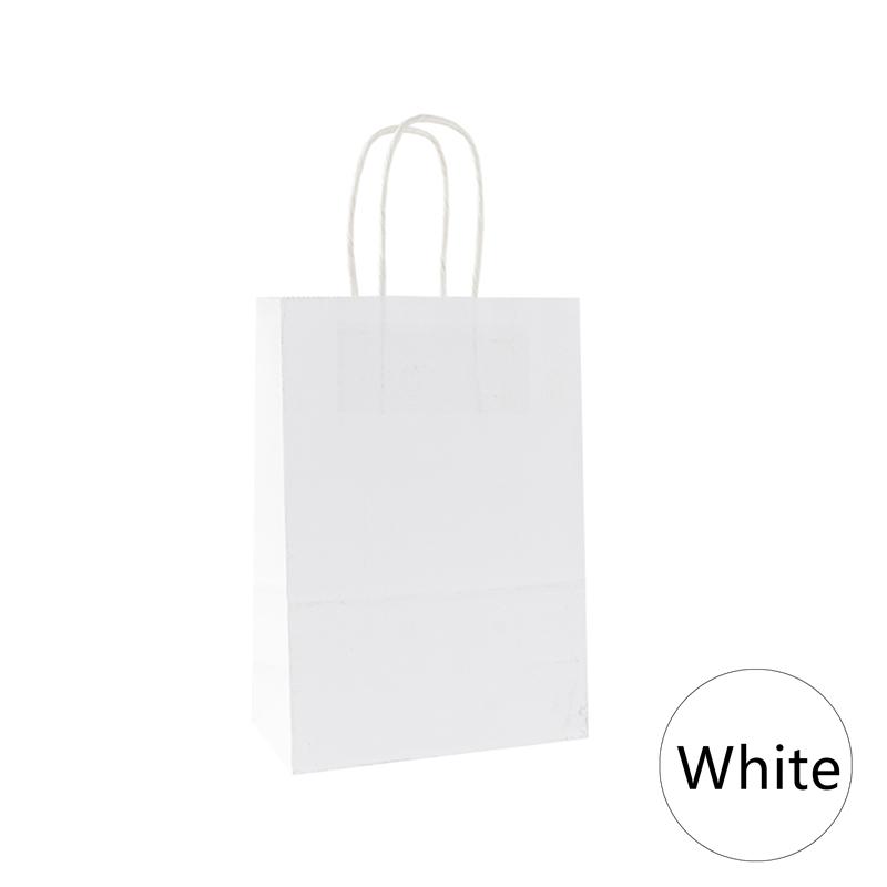 StoBag, Colorful Kraft Paper Gift Bag, Solid Color, for packing Goodies takeaway, birthday, wedding, Eco-Friendly, 12/30pcs