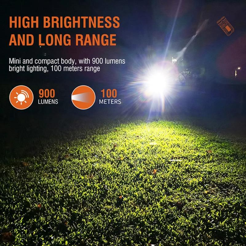 Super Bright Pocket Torch Light XPG LED Multifunctional Mini Keychain Flashlight Type-C USB Rechargeable Outdoor Camping Torch