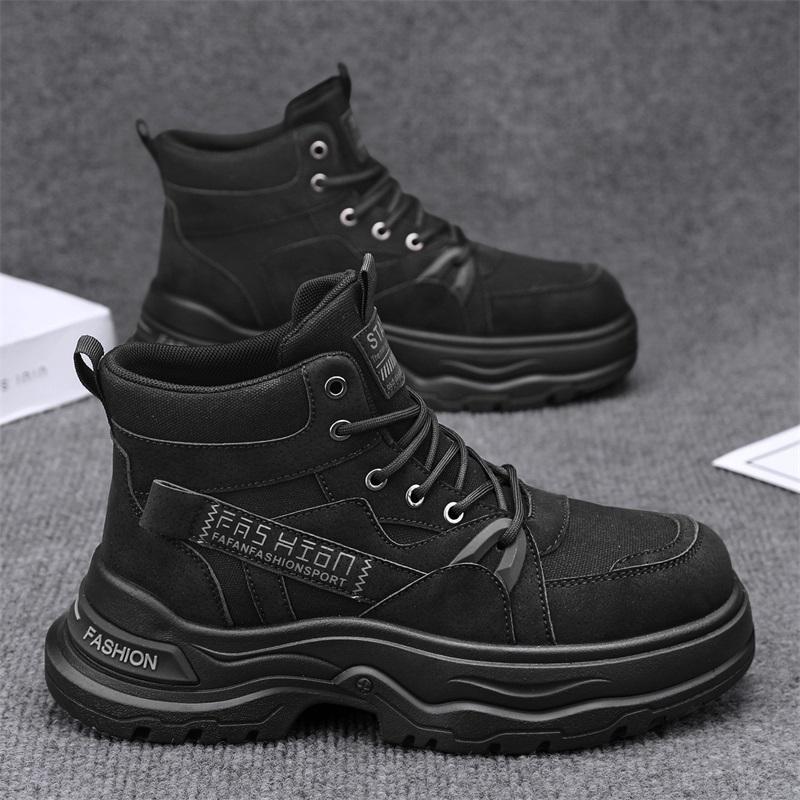 Nová móda Podzim a zima Pánské vysoké boty Martin Studenti Muži Chlapci Trendy Pracovní obuv Měkká podešev Ochrana práce Martin Tenisky