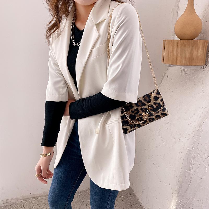 Dámská taška, nová malá ledvinka s leopardím vzorem, trendy módní řetízek, taška přes rameno na mobilní telefon, módní taška přes rameno.