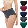 US Size Large Size Women's High Waist Cotton Panties Soft Breathable Panties Elastic Briefs Seamless Women's Panties