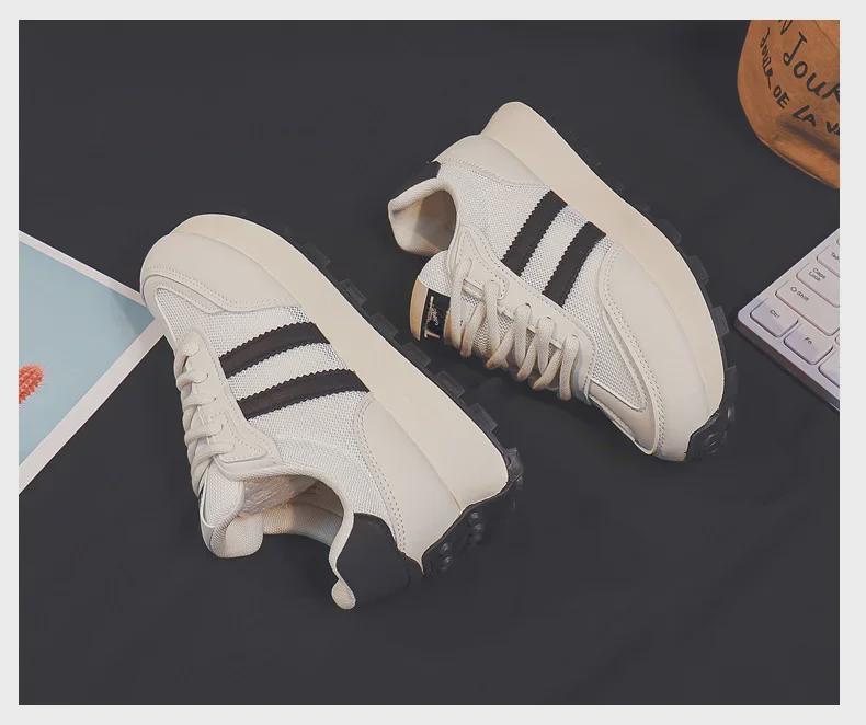 Thick-Soled Women's Mesh Waffle Sneakers - Spring & Summer Casual Sports Shoes FD-6688-1