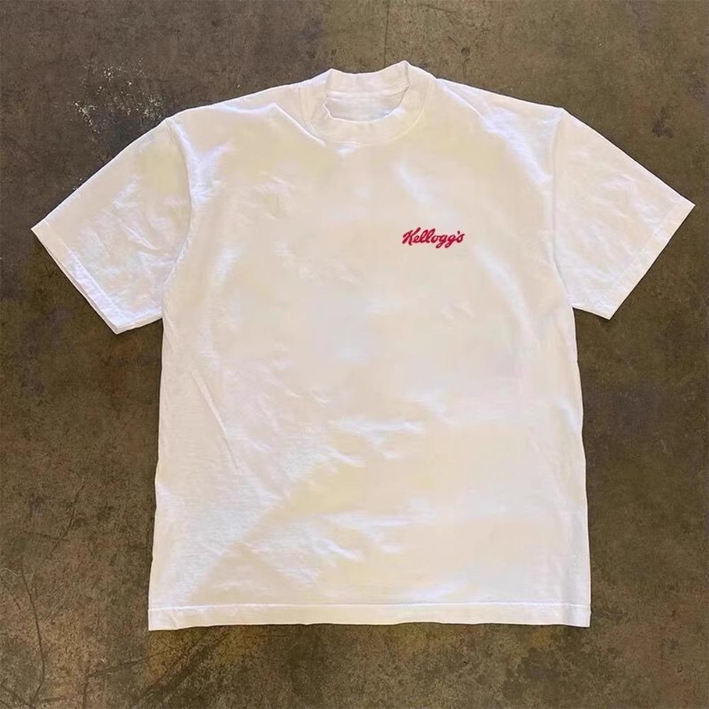 Summer Must-have Unisex T-shirt with Fashionable Print, Soft and Breathable Round Neck, Fashionable Men s and Women s T-shirt S