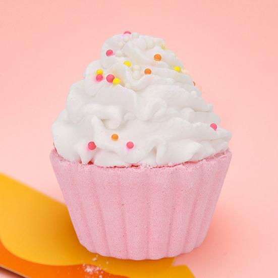 80G Cupcake Salt Bath Bombs Plants Extract Essential Oils Handmade Fizzies Ball Dry Skin Moisturizing Aromatherapy Shower Ball Women Spa