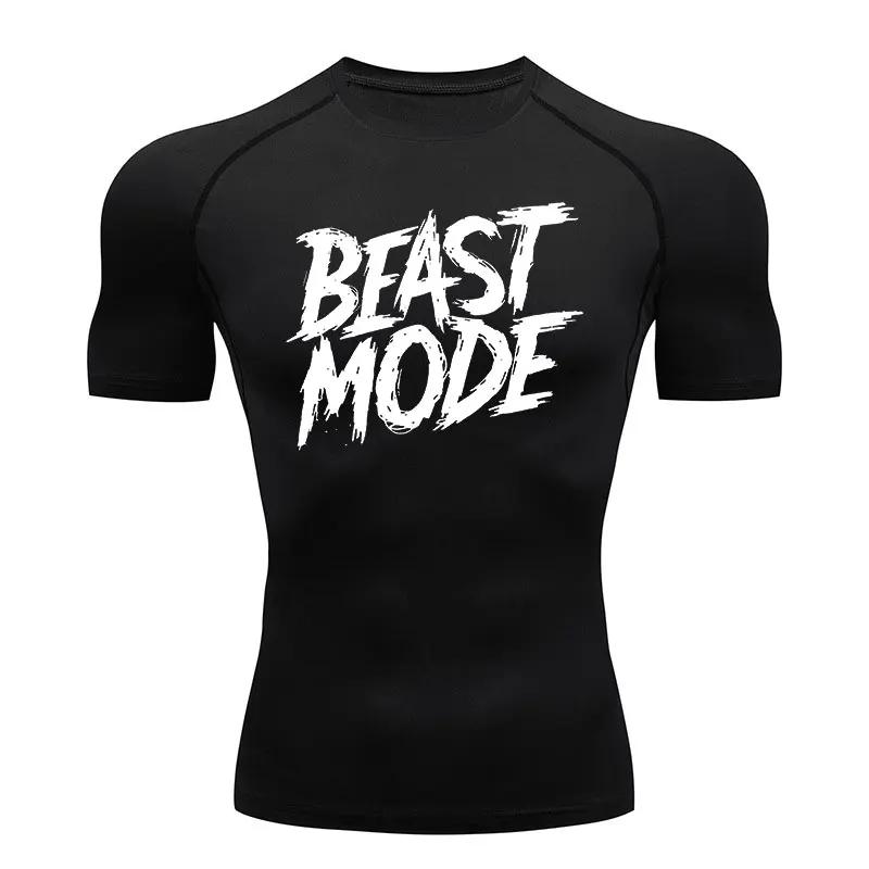 Koszulka Muscle Fit Y2K Koszulki Kompresyjne Dla Mężczyzn Sport Trening Siłownia Męskie Bieganie Fitness Obcisła Letnia Odzież Sportowa Top Koszulka