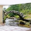 Home Wall Decoration Tapestry Fantasy Stone Arch Bridge Landscape Background Office Living Room Tapestry