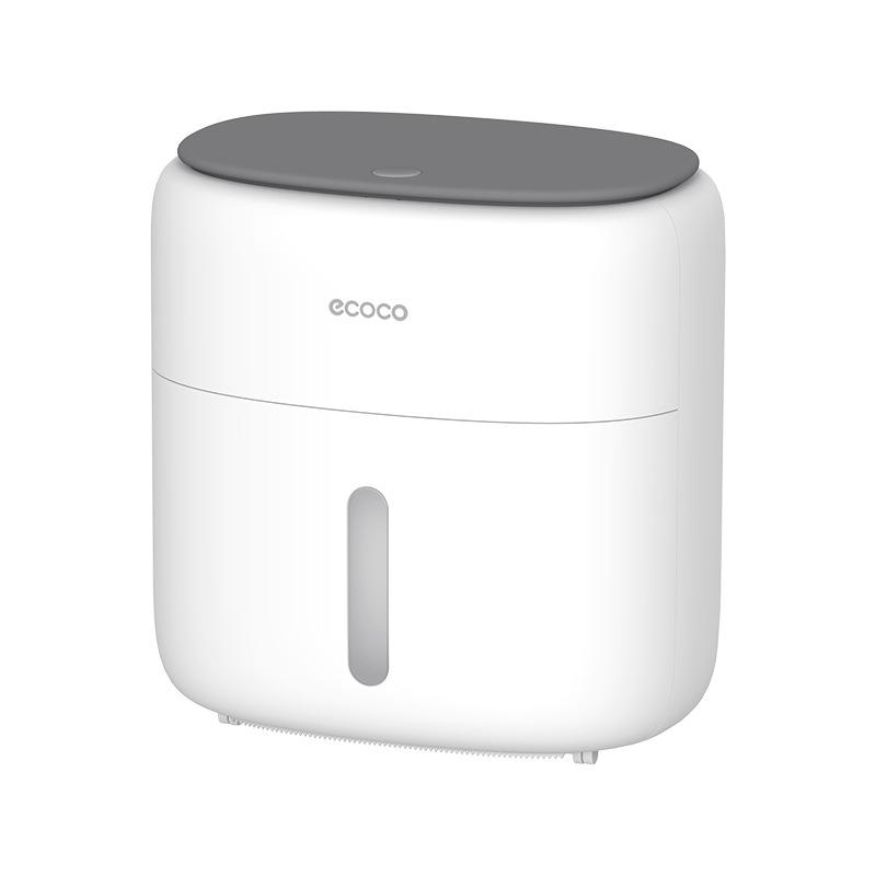 Toilet Tissue Box Wall-Mounted Waterproof Toilet Paper Box Free Punch Tissue Box Toilet Paper Roll Paper Storage Rack