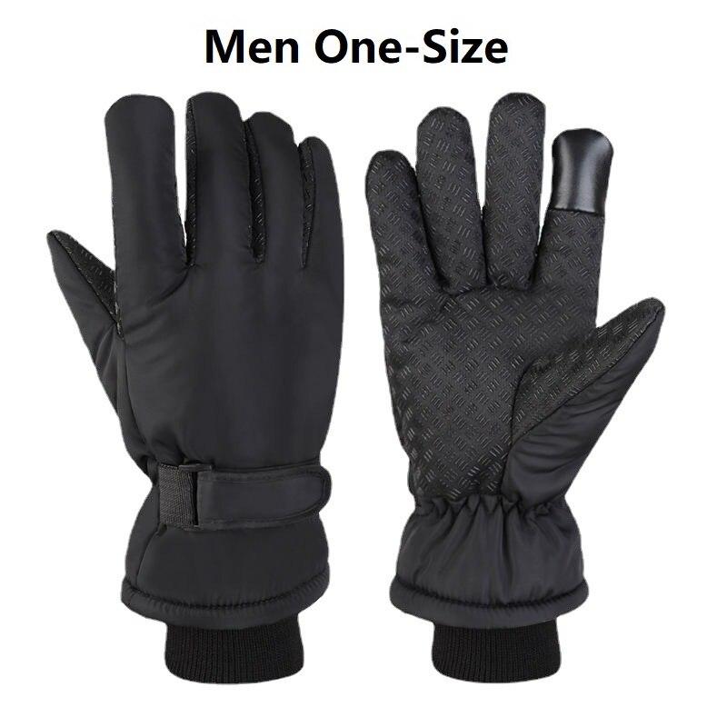 1pair Winter Ski Gloves Waterproof Windproof Outdoor Sport Cycling Bike Bicycle Motorcycle Hiking Camping Hand Warm Gloves