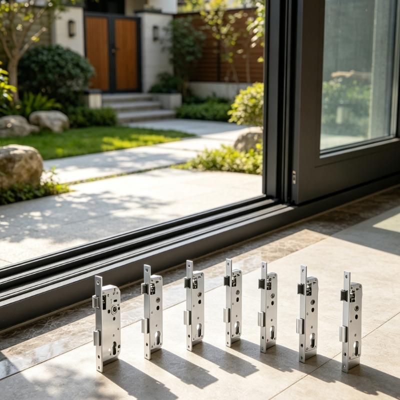 Metal Single Point Mortise Lock Body with Narrow Panel Front Plate for Residential Gate Door Repair and Aluminum Door Use
