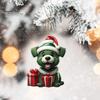 Vánoční ozdoba Živá barva Snadné zavěšení Roztomilý pejsek Závěsný přívěsek do auta Vánoční stromeček Akrylový přívěsek