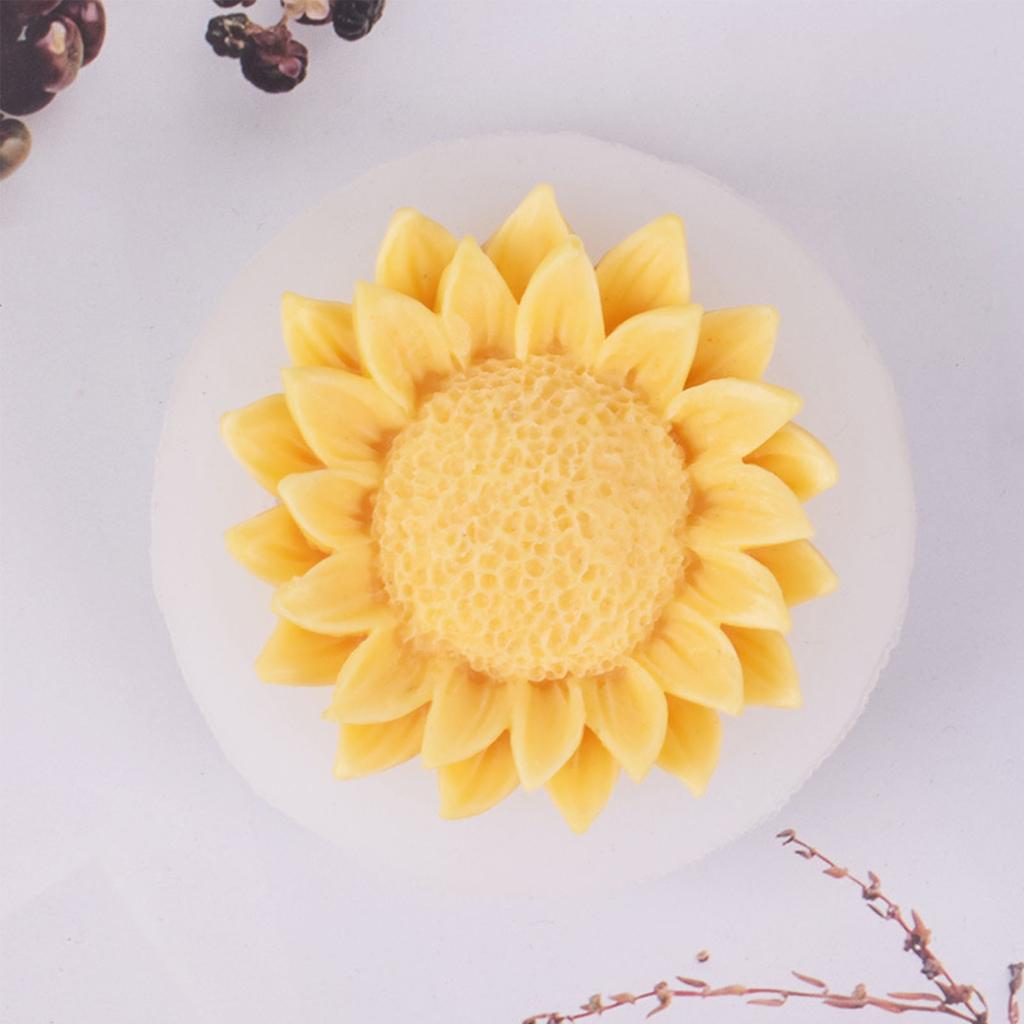 DIY Soap Moulds Sunflower Shape Silicone Material DIY Hand-Making Tool Silicone Craft Mould Silicone Material for Candle