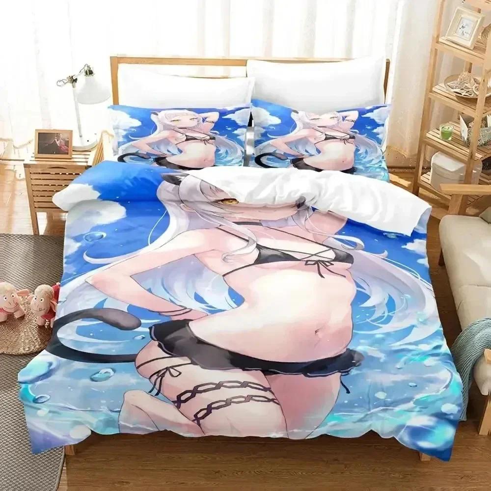 2025 Luxury New 3D Print Anime Murasaki Shion Bedding Set Duvet Cover Bed Set Quilt Cover Pillowcase king Queen Size Boys Adult