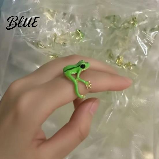 Animal Design Ring 1/3Pcs Frog-Shaped Set Alloy Electroplated Finger Frog