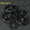 Rubber Coated Three-Hole Olympic Barbell Weight Plate