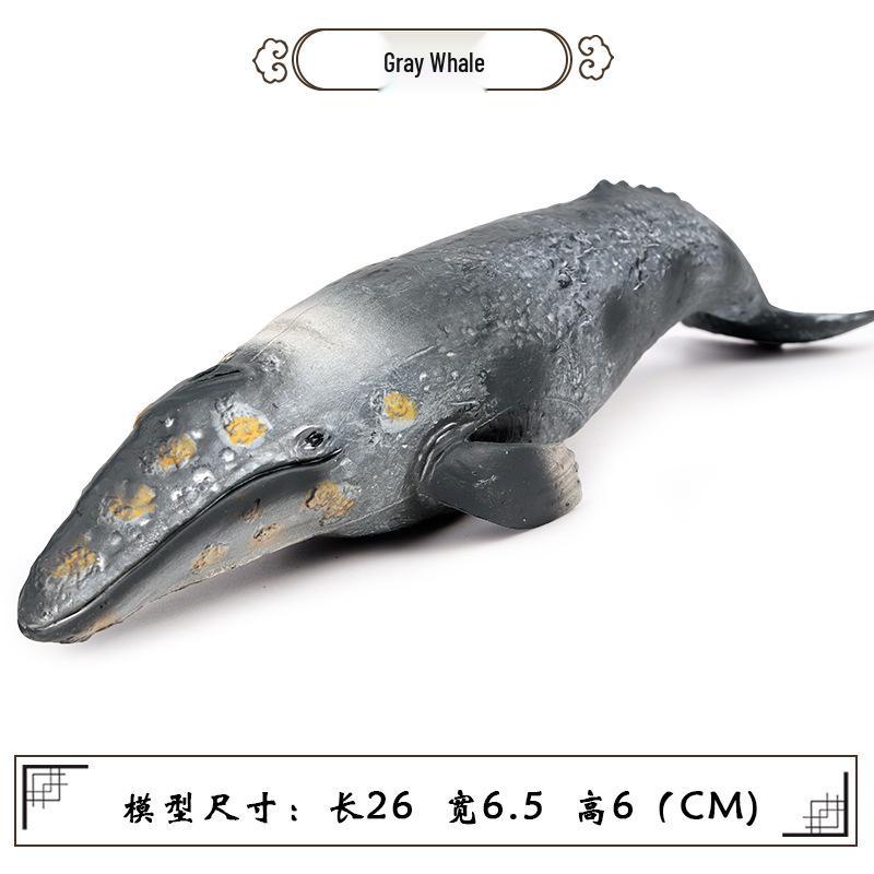 Large Gray Whale Shark Marine Animal Model Toy - Children s Cognitive Underwater Creature Figure