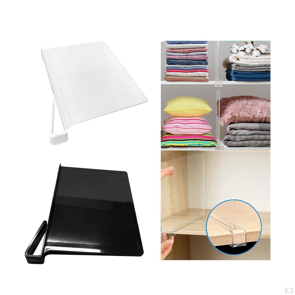 Acrylic Shelf Dividers Closet No Slip Clothes Organizer Clothing Divider for Bedroom