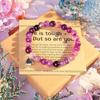 Natural Purple Agate 8mm Handmade Bracelet – Christmas Friendship Gift for Teens
