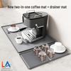 Tapete de Silicone Resistente ao Calor para Café - Bandeja Drenante Antiderrapante para Bar e Mesa de Jantar
