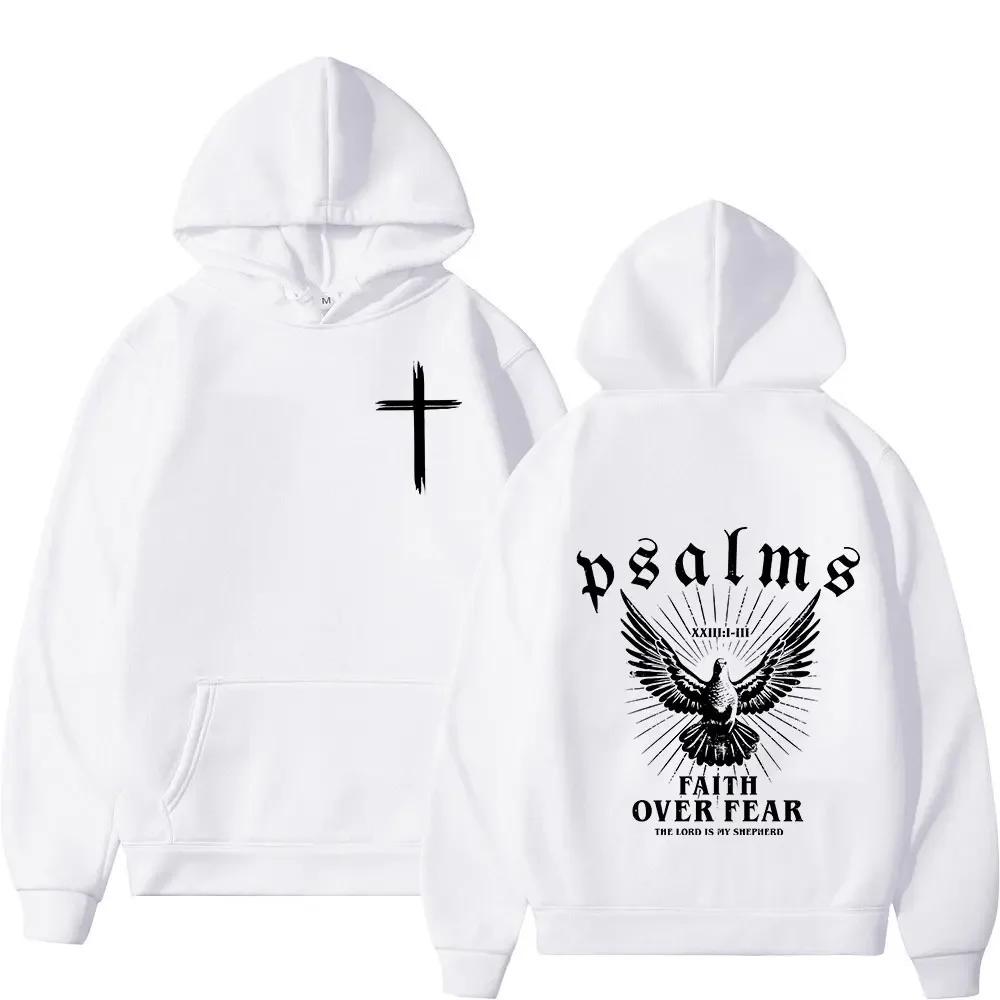 Sudaderas con capucha con versículo de la Biblia para hombre y mujer, sudaderas cristianas de Jesús, fe sobre el miedo, jerséis