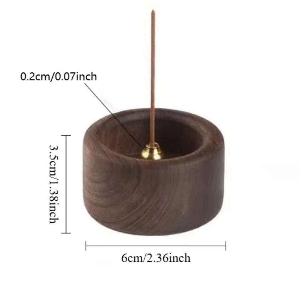 Round Wooden Incense Holder Handmade Incense Base Multi-functional Incense Tray  Tea Ceremony