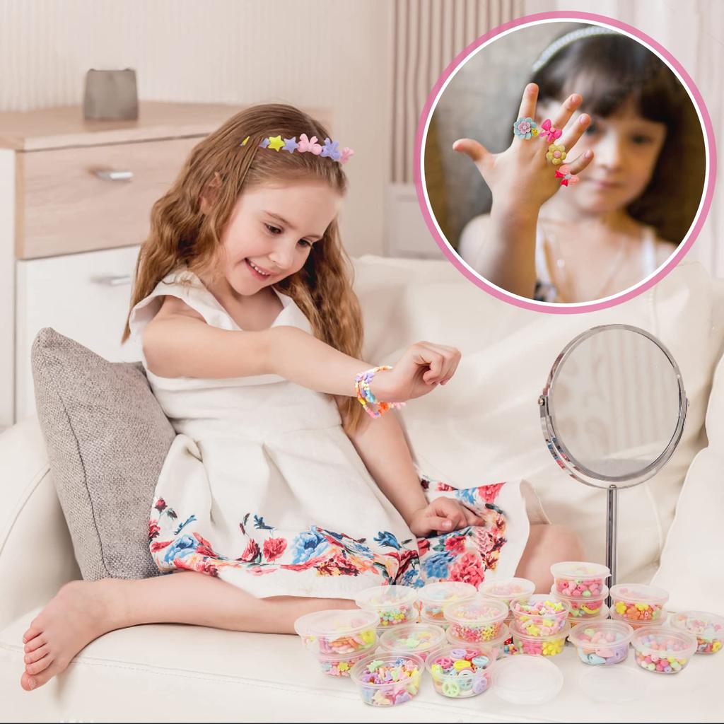 2000 Beads, DIY Craft Supplies, Perfect for Girls, Birthday Gifts, Christmas Gifts, and More! Handmade Necklaces and Bracelets.