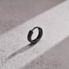Men Hoop Earrings, New Gothic Black Infinity S Texture Huggies, Small Minimalist Stainless Steel Hoops Ear Gifts for Him Jewelry