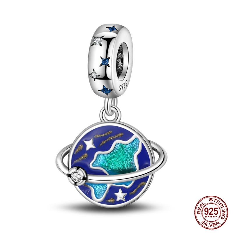 Fashion Copper Astronaut Space Series Charms Beads Fit Qikaola Original Bracelets Diy Anniversary Jewelry