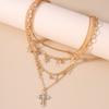 Fashion Gothic Cross Pendants Choker Necklaces for Women Multilayer Chains Necklace Punk Jewelry Gifts