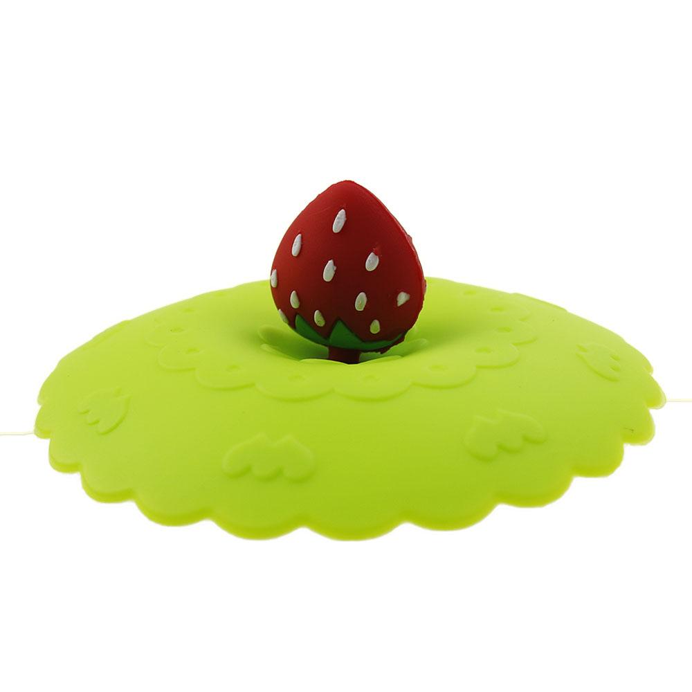 For Better Life 1PC Silicone Water Cup Lid Anti-dust Seals Glass Cap Cover Cute Flowers Adorn Easy To Clean Odorless Handle