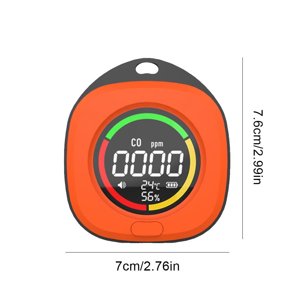 3 In 1 Carbon Monoxide Detector 120HR Standby CO Air Quality Monitor 1000mAh CO Temperature Humidity Detector for Indoor Outdoor