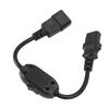 Power Extension Cable Switch IEC320 C14 Male To C13 Female 0.3 Meter Adapter Cable Power Supply Cord for Laptop Lamp