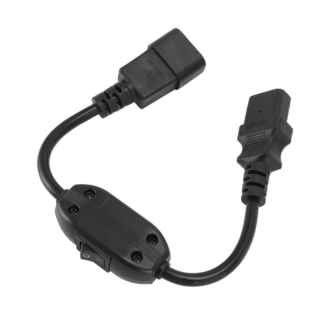 Power Extension Cable Switch IEC320 C14 Male To C13 Female 0.3 Meter Adapter Cable Power Supply Cord for Laptop Lamp